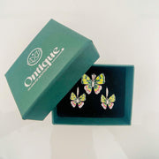 Shades of Butterfly Earrings and pendant set